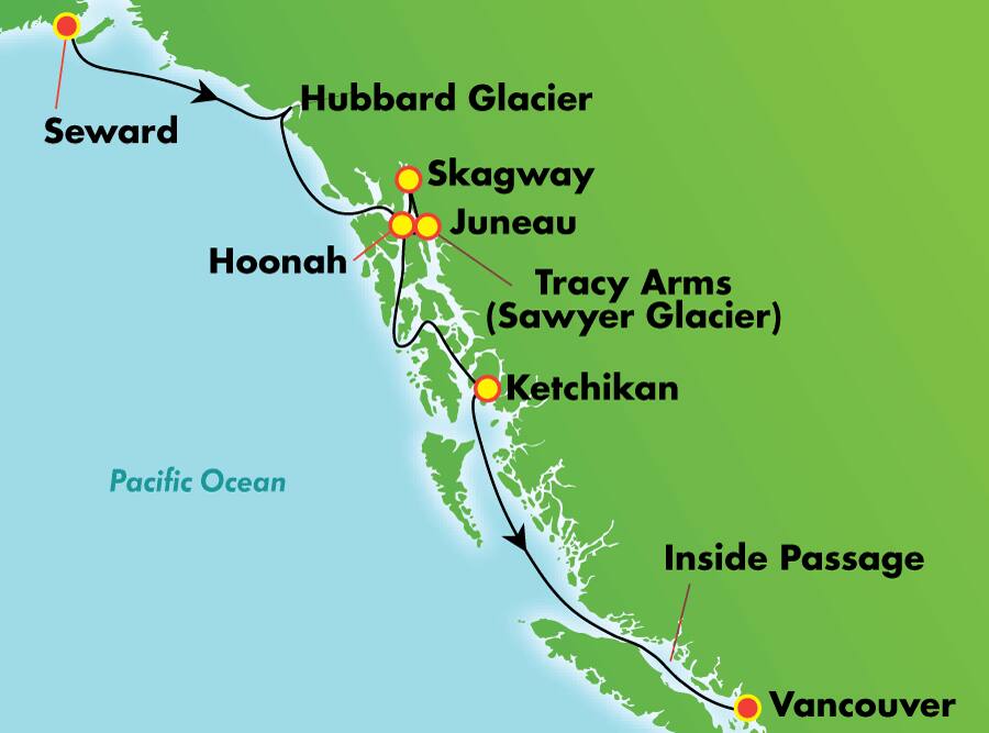 Alaska auténtica, 14 días - Tour en crucero hacia el sur Alaska auténtica, 14 días - Tour en crucero hacia el sur