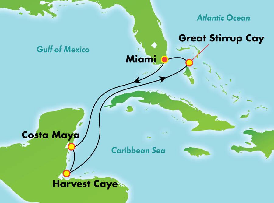 Caribe occidental desde Miami, 7 días Caribe occidental desde Miami, 7 días