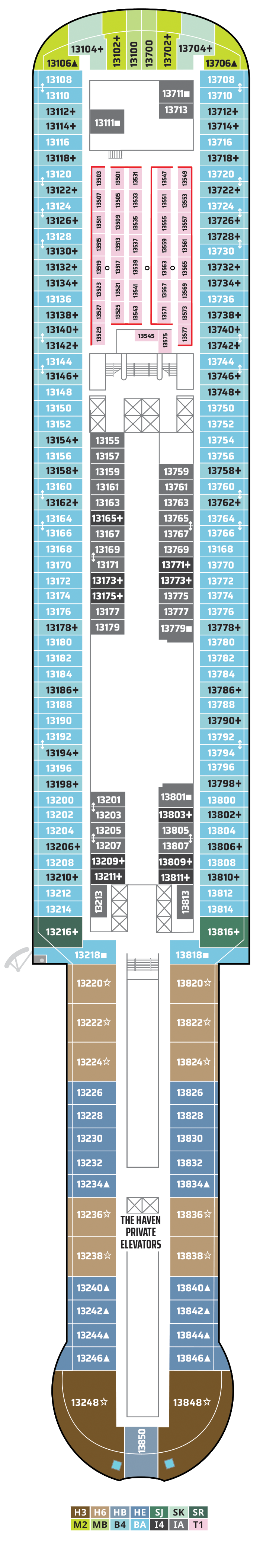 Plano de la cubierta 13