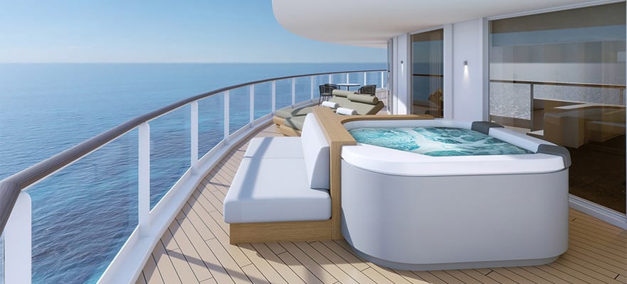 plano de The Haven Deluxe Owner's Suite con balcón grande