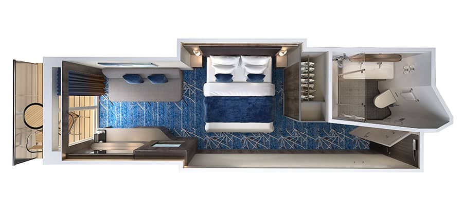 plano de Suite Club con balcón