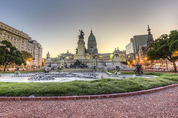 Plaza del Congreso en Buenos Aires