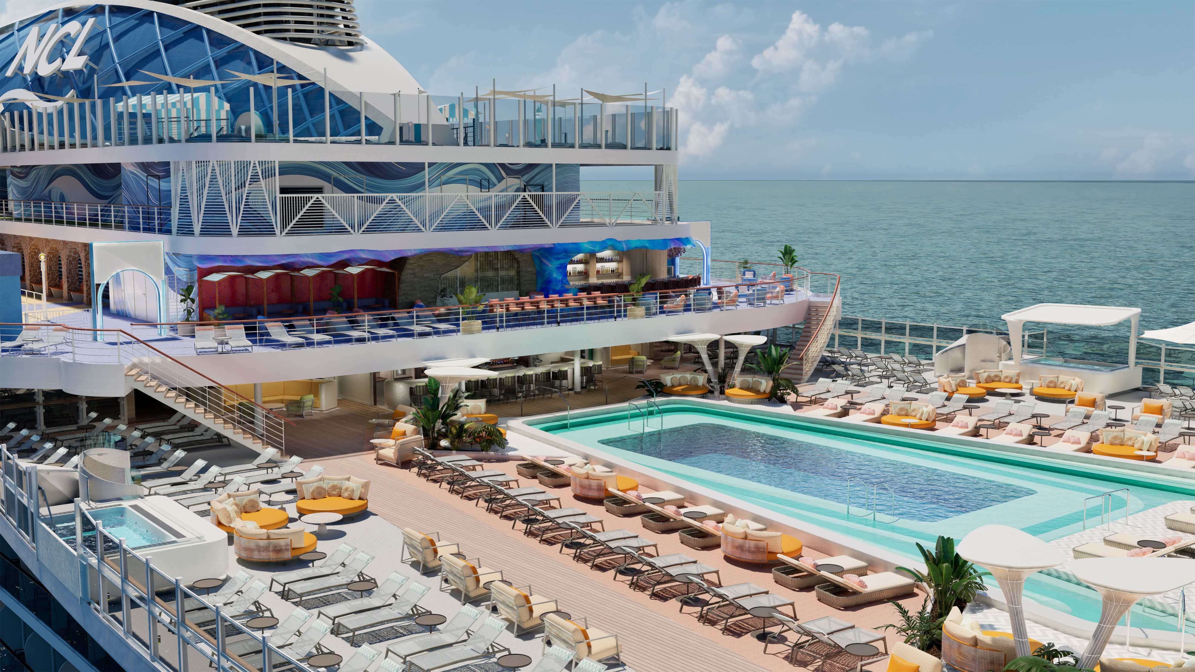 Cubierta de la piscina