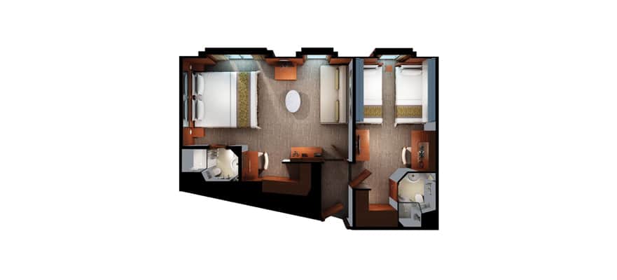 plano de Suite familiar con visibilidad limitada, 1 habitaciones