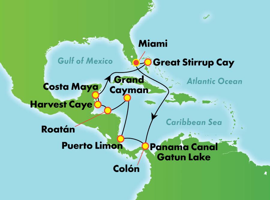 Canal de Panamá desde Miami, 12 días Canal de Panamá desde Miami, 12 días
