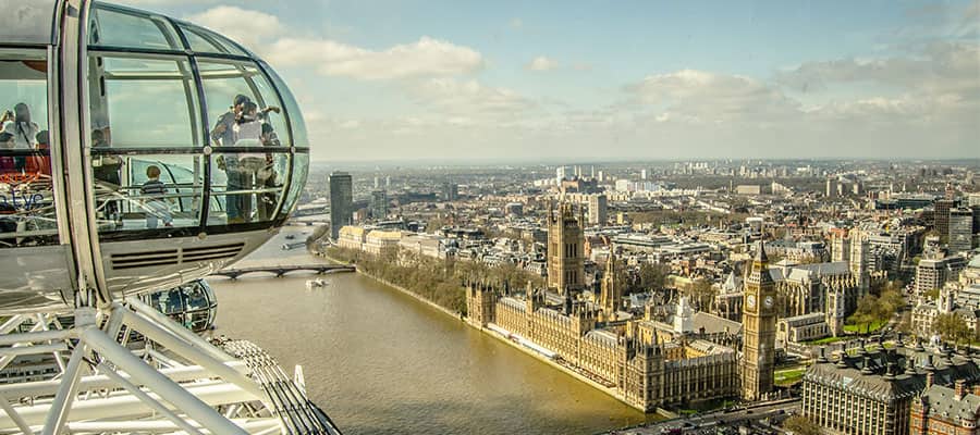 Vistas cautivantes de Europa desde London Eye