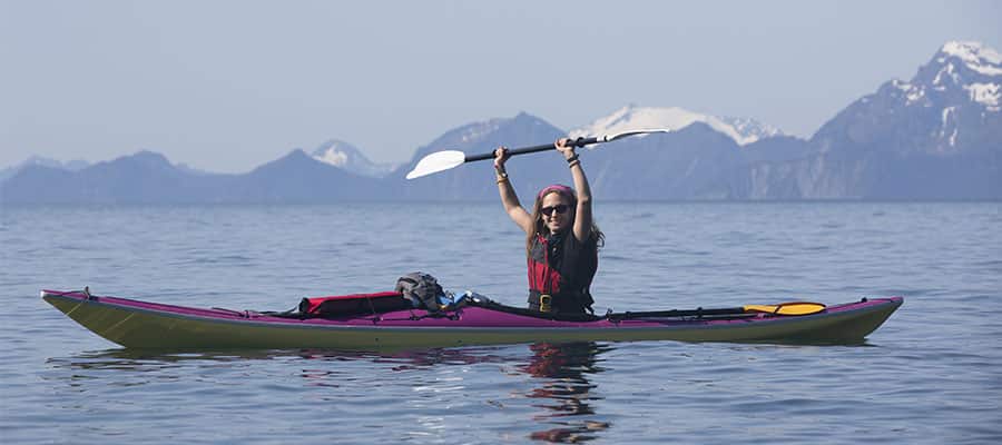 Navega en kayak durante tu próximo crucero por Alaska