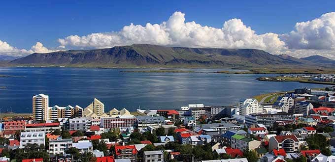 ICELAND Reykjavik. The Pearl thermaly heated storage & revolving restaurant  complex