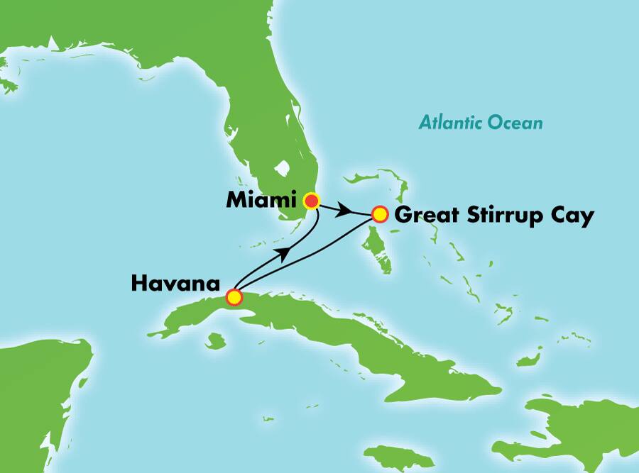Cuba (con estadía nocturna) y Bahamas desde Miami, 4 días Cuba (con estadía nocturna) y Bahamas desde Miami, 4 días