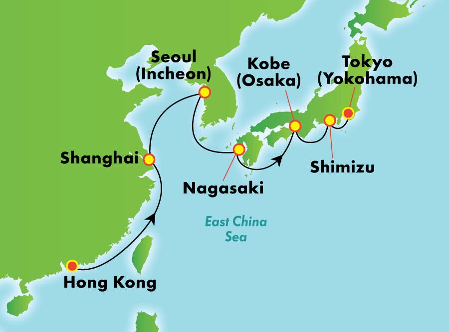 Asia oriental desde Hong Kong, 15 días Asia oriental desde Hong Kong, 15 días