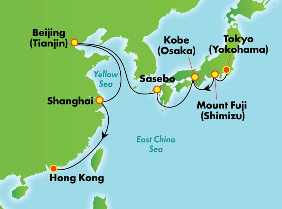 Asia: Japón y China desde Tokio (Yokohama), 15 días Asia: Japón y China desde Tokio (Yokohama), 15 días