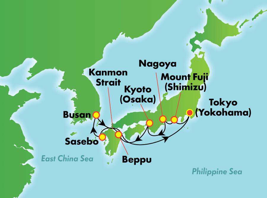 Asia: sitios destacados de Japón desde Tokio (Yokohama), 9 días Asia: sitios destacados de Japón desde Tokio (Yokohama), 9 días