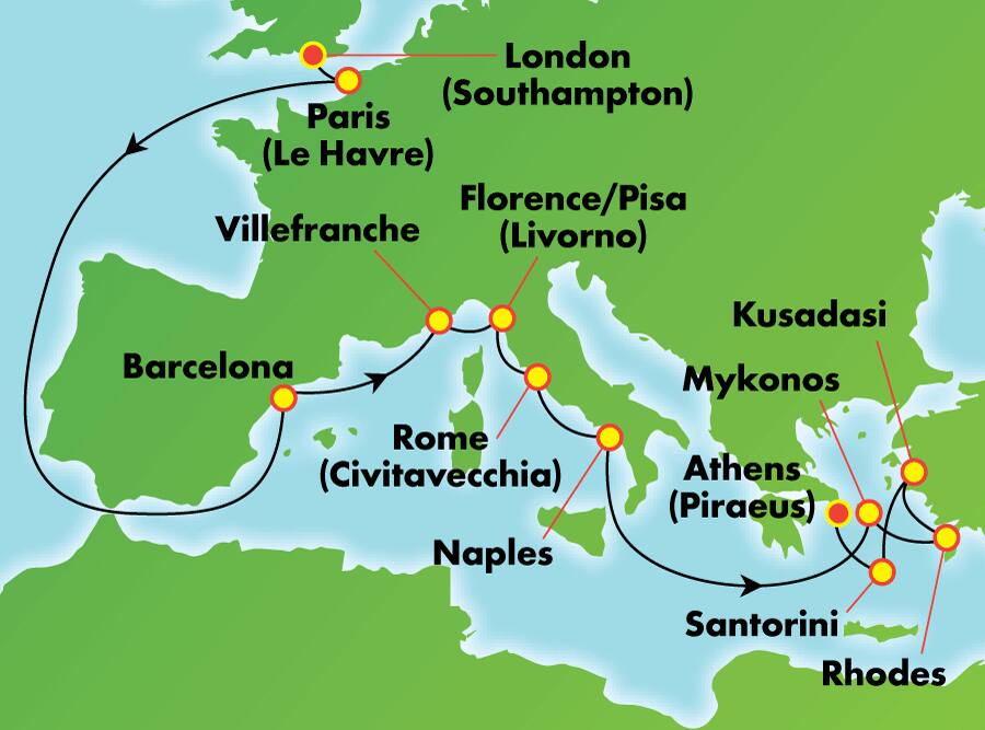 Islas Griegas, Italia y Francia: joyas de Europa, 15 días Islas Griegas, Italia y Francia: joyas de Europa, 15 días