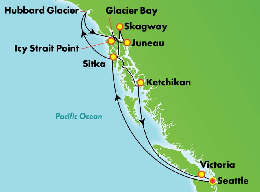 Bahía de los Glaciares desde Seattle, 10 días Bahía de los Glaciares desde Seattle, 10 días
