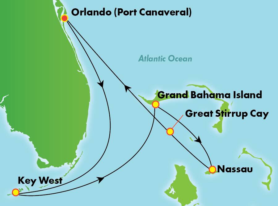 Bahamas desde Orlando (Puerto Cañaveral), 5 días Bahamas desde Orlando (Puerto Cañaveral), 5 días