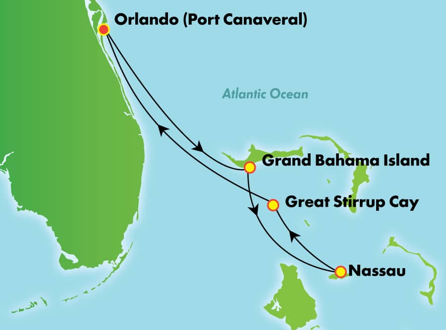 Bahamas desde Orlando (Puerto Cañaveral), 5 días Bahamas desde Orlando (Puerto Cañaveral), 5 días