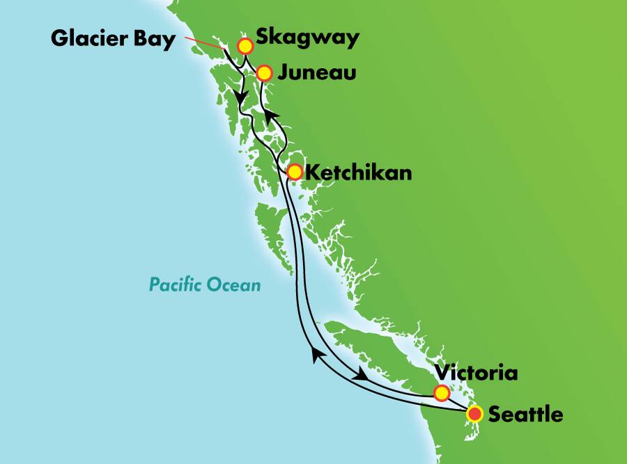 Bahía de los Glaciares desde Seattle, 7 días Bahía de los Glaciares desde Seattle, 7 días