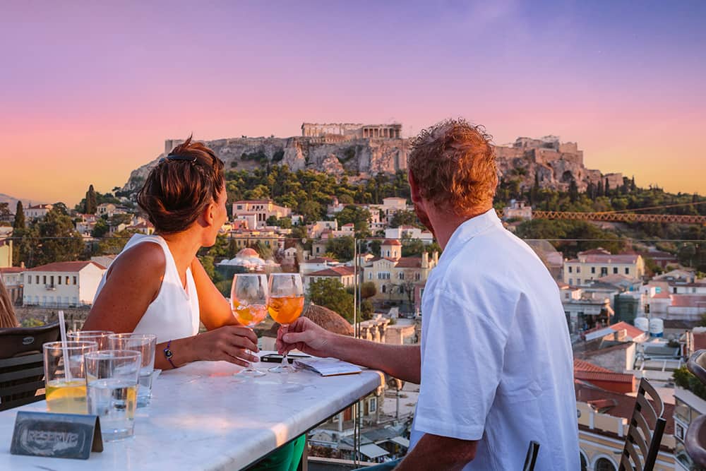 Relaxing Dinner in Athens, Greece