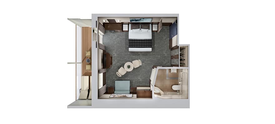 plano de Penthouse con balcón