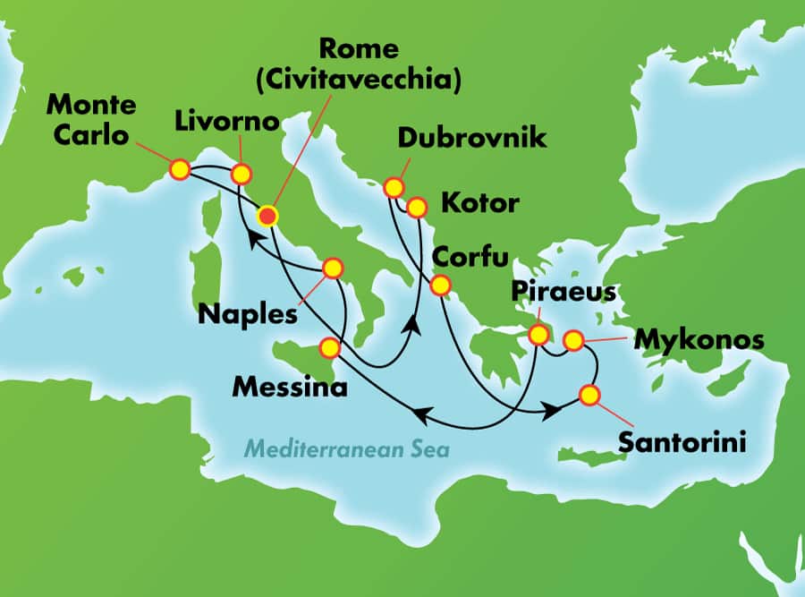 Islas griegas e Italia desde Roma (Civitavecchia), 13 días Islas griegas e Italia desde Roma (Civitavecchia), 13 días