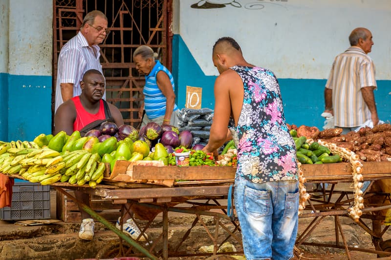 Cuban Produce Street Vendor Cuban Produce Street Vendor